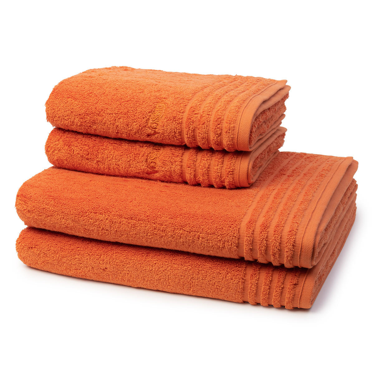 FROTTIERSET Vienna Style Supersoft 4-teilig - Orange, Textil (50/100cm) - Vossen