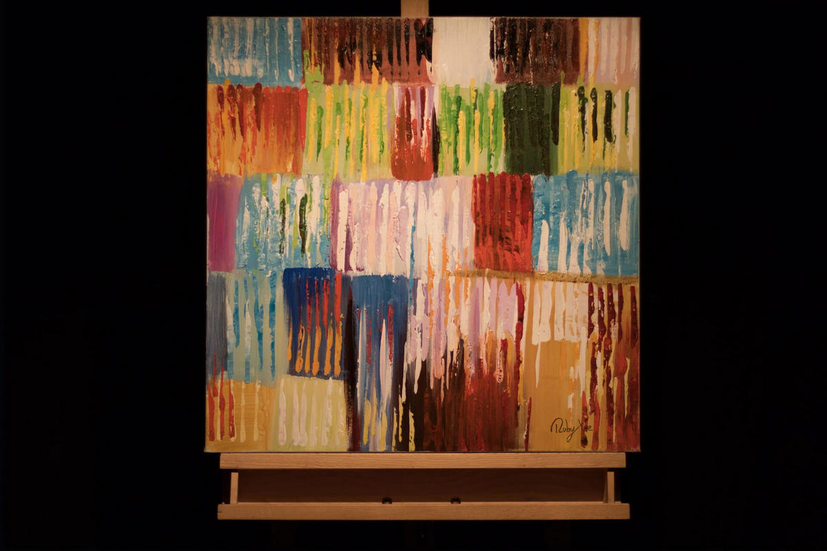 ACRYLBILD HANDGEMALT 60/60 cm - Multicolor, Holz/Textil (60/60cm) - KUNSTLOFT