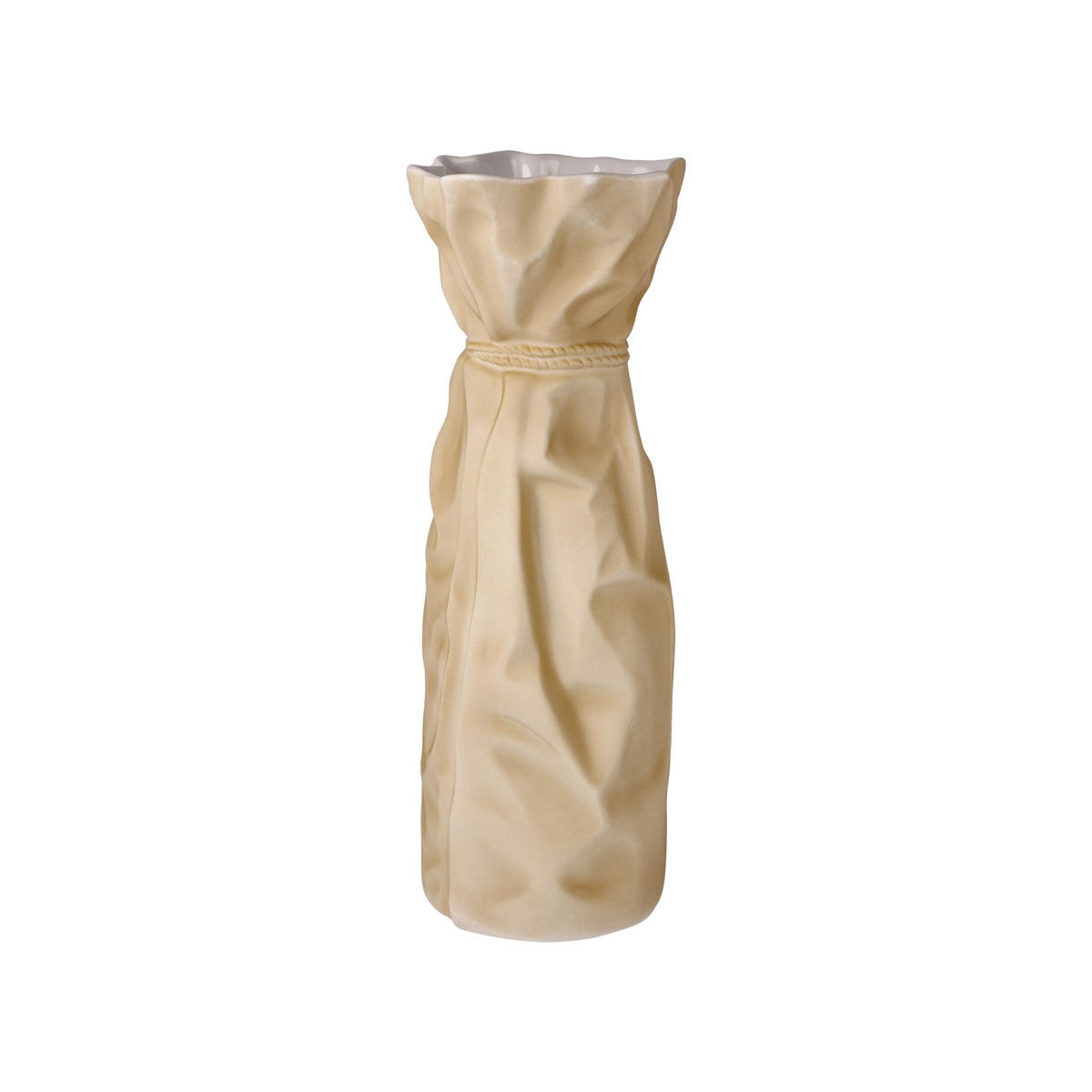 VASE Papyrus, Biskuit-Porzellan, Sand, 30 cm - Beige, Keramik (30cm) - Goebel