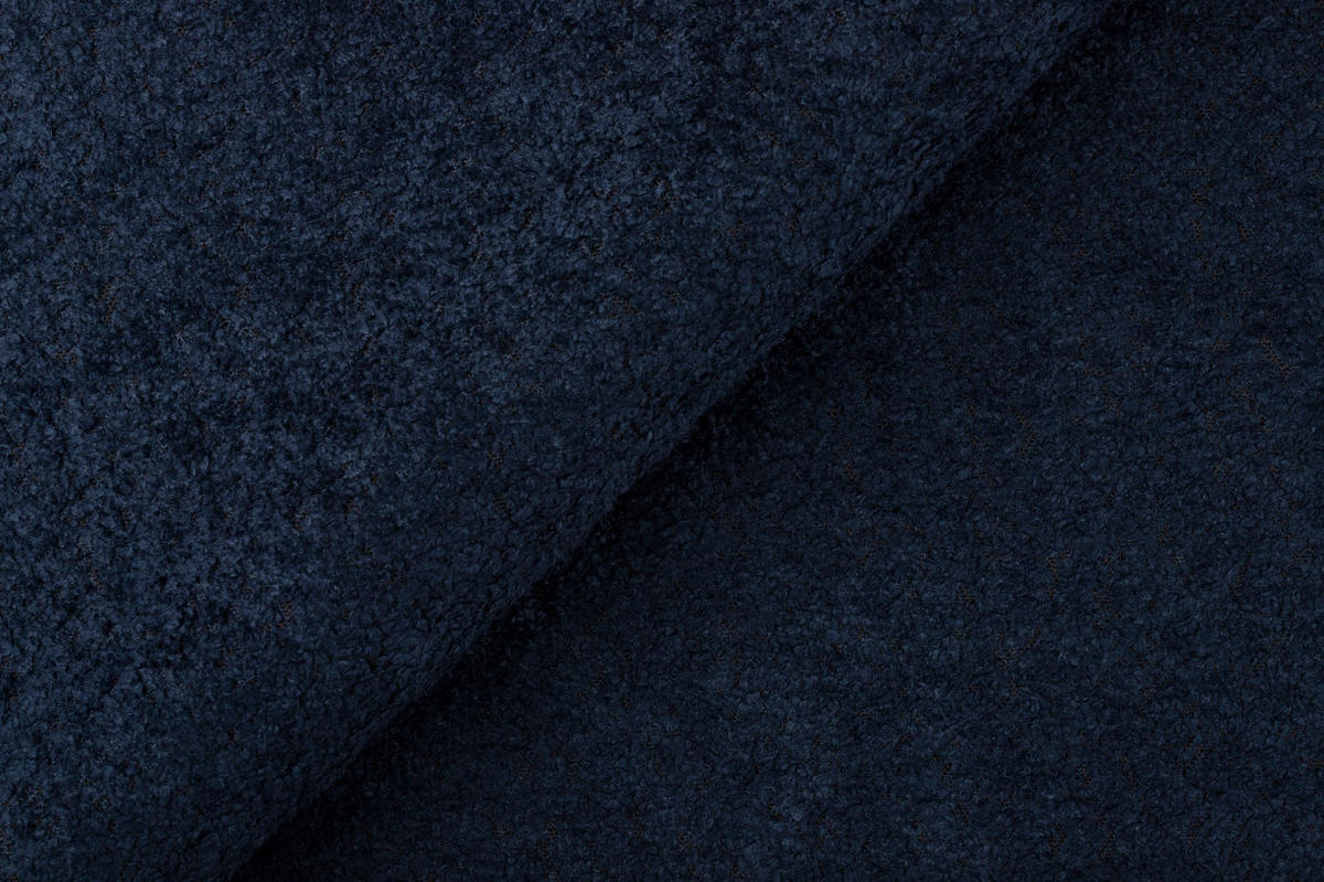 SOFA FEBE 3-Sitzer, marineblau - Schwarz/Dunkelblau, Holz/Textil (190/82/96cm) - Courtois Laville