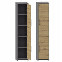 BÜCHERREGAL ALTIVO REG 36 2D Anthrazit Grau-Artisan Eiche 36/35,9/183,5 cm - Anthrazit/Eiche Artisan, Holzwerkstoff (36/183.5/35.9cm) - Matkam Möbel