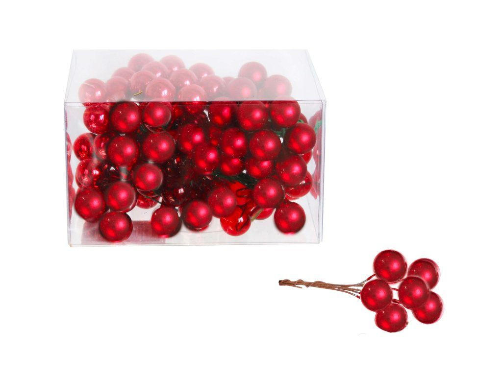 WEIHNACHTSDEKOELEMENTE 120er-Set Dekoelemente rund rot 4 cm - Rot, Kunststoff (0.5/0.5/4cm) - LAALU
