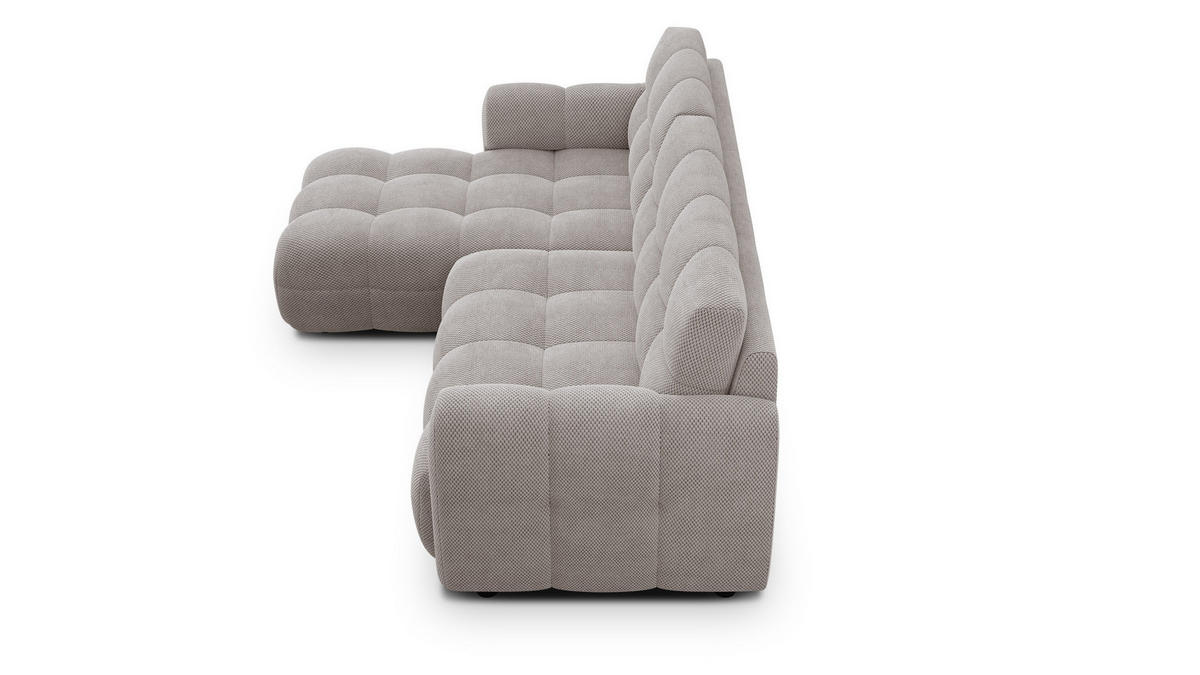 ECKSOFA MELLOW 3-Sitzer, beige - Beige/Schwarz, Holz/Textil (232/156cm) - Courtois Laville