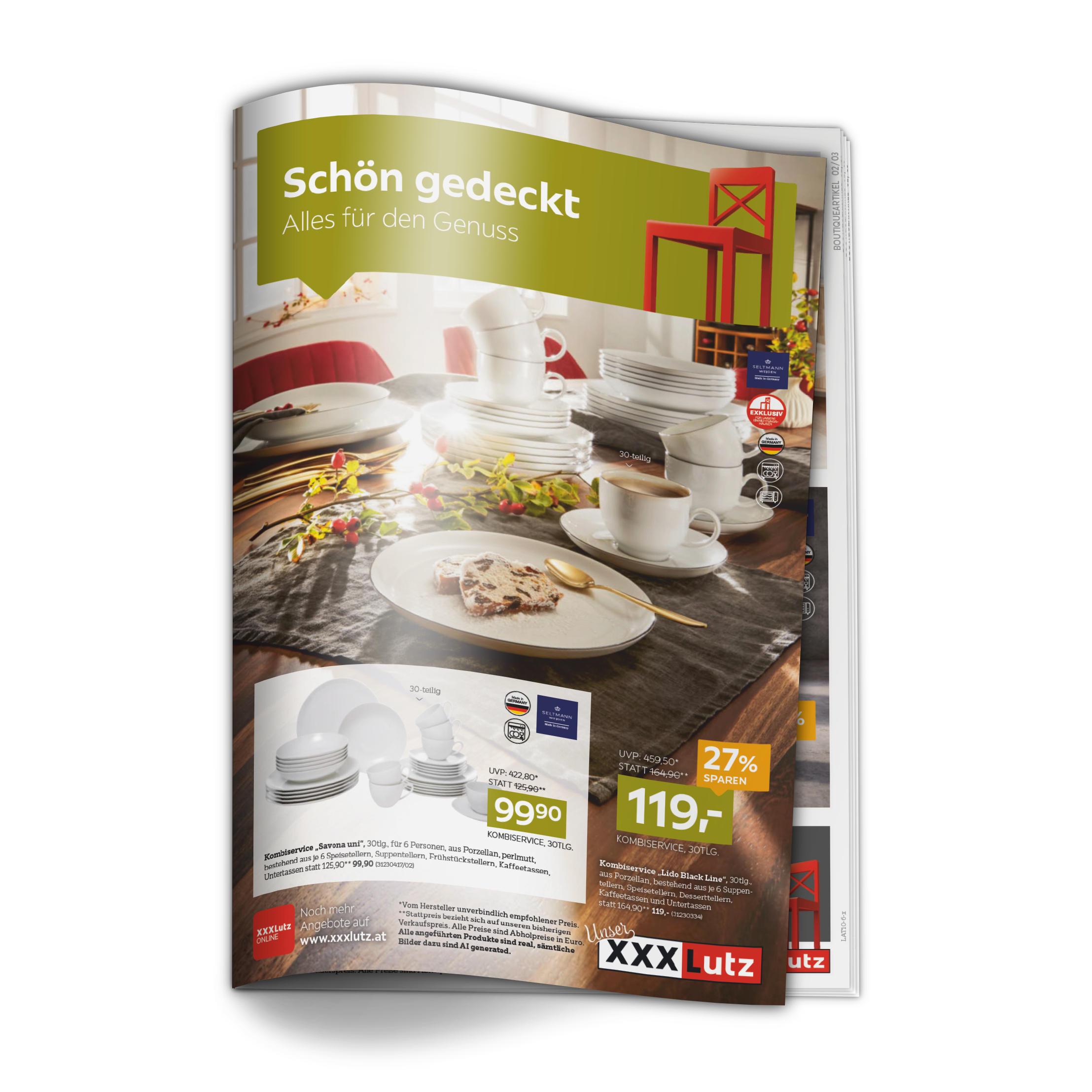 Schön gedeckt. Alles für den Genuss