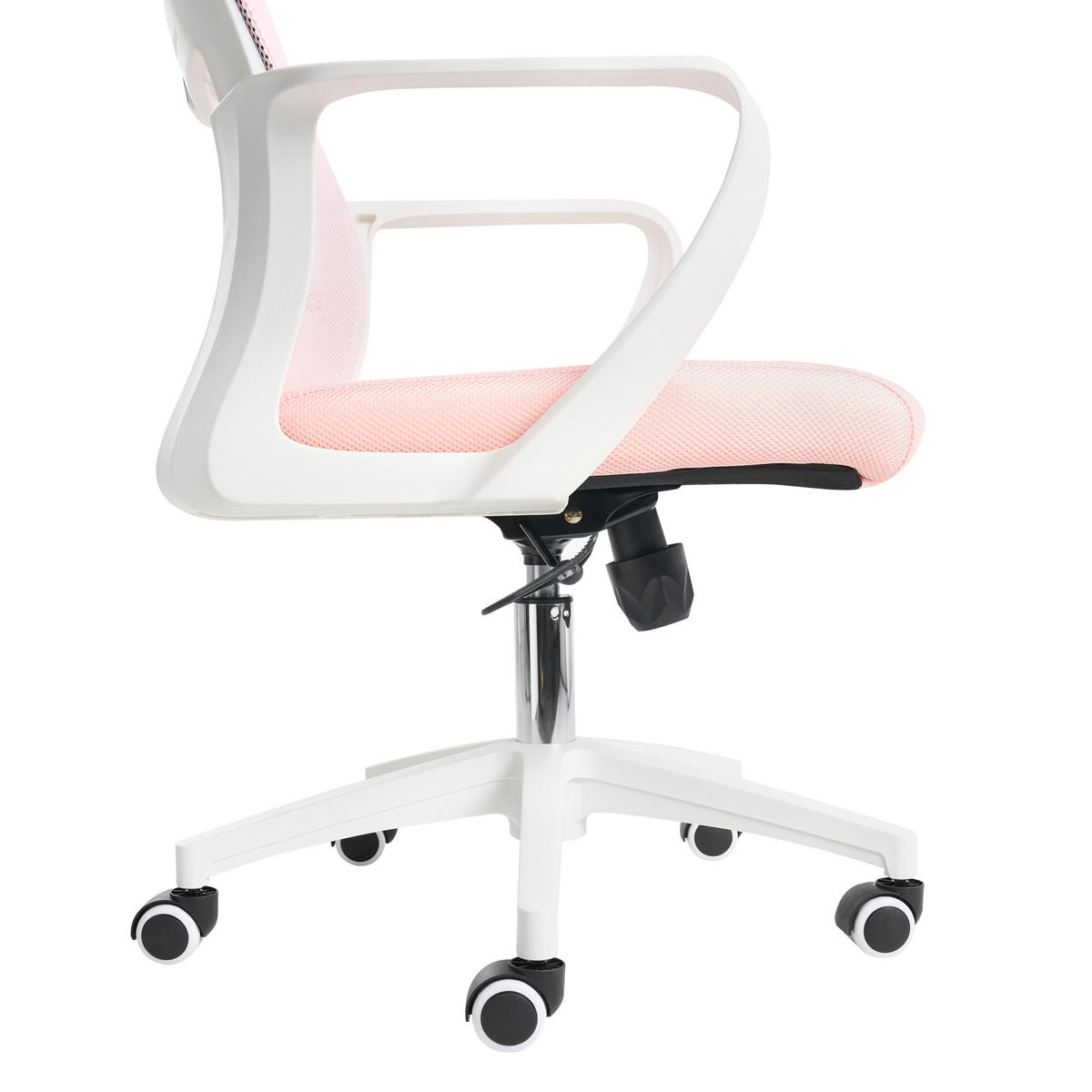 BÜROSTUHL Pastellrosa Monarch - Pink, Textil (46/110/62cm) - Beliani