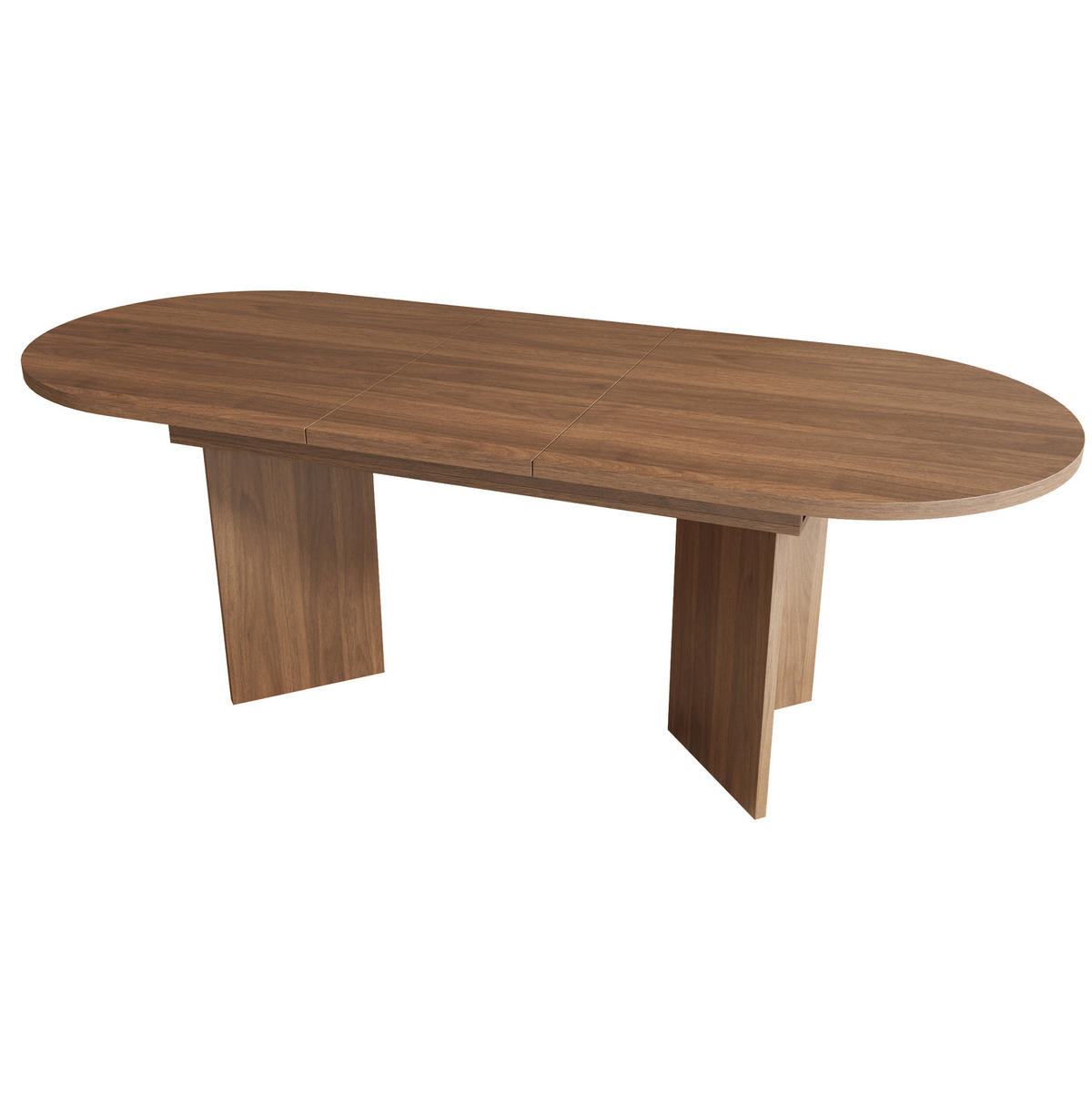 ESSTISCH Ausziehbarer 140/180/90 cm walnuss aus MDF mit abgerundeten Ecken - Walnussfarben, Holzwerkstoff (180/90/75cm) - OKWISH