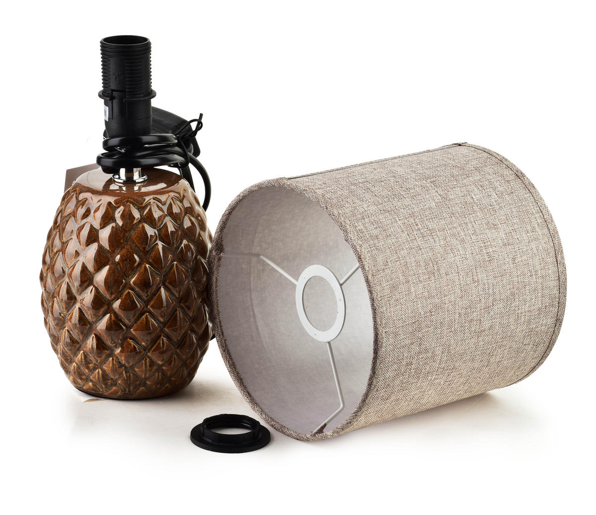 TISCHLAMPE Braun 10/14/28.5 cm Keramik - Braun, Keramik (10/14/28.5cm) - Mondex