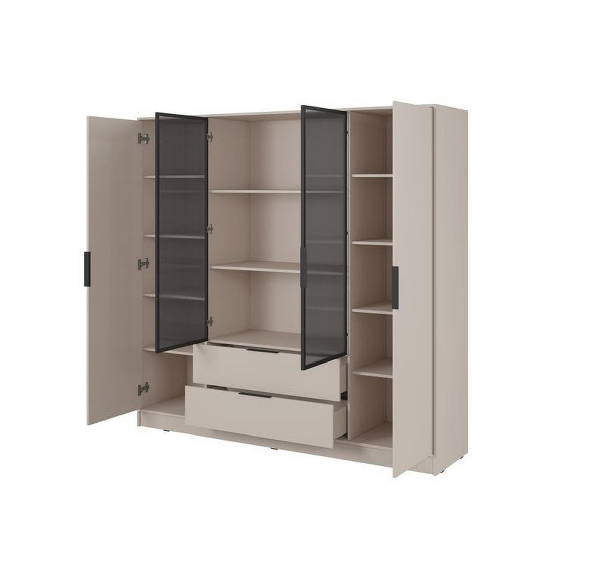 KLEIDERSCHRANK – 206 cm – Kelly – Kaschmir – KS-GEN0271 - Kaschmir, Holzwerkstoff (206/200/51cm) - hi-markt