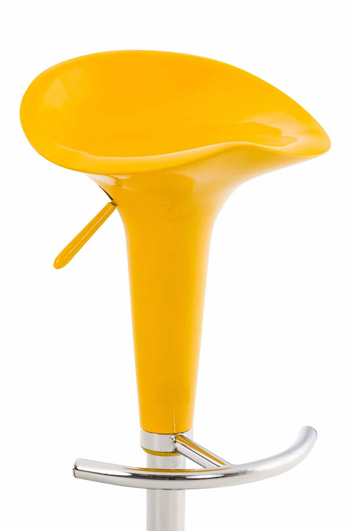 BARHOCKER Kunststoff Gelb - Chromfarben/Gelb, Kunststoff/Metall (37/87/37cm) - CLP