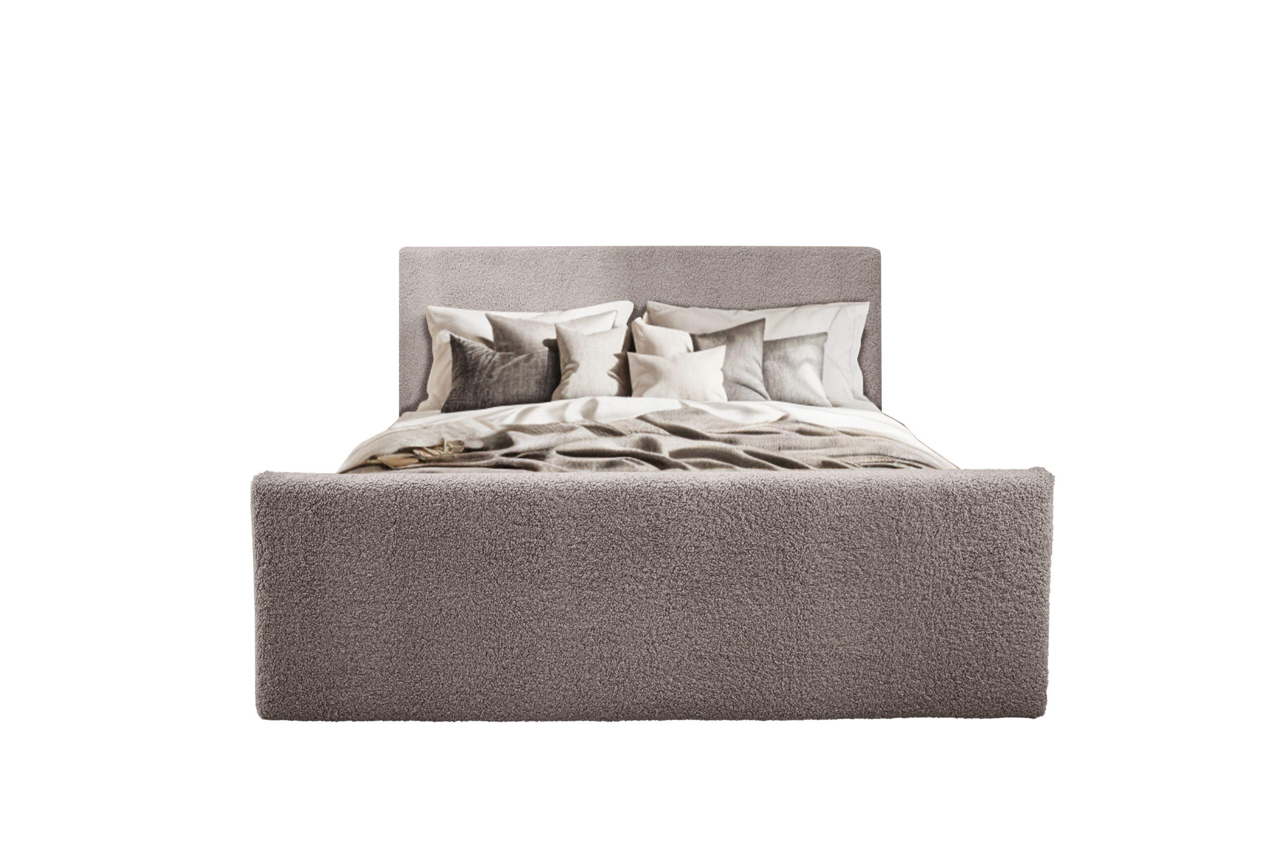 BOXBETT mit Bettkasten und Topper LAMM Stoff Sven Beige 160x200 cm H3-Bonell - Beige, Holzwerkstoff (160/200cm) - Kaiser Möbel