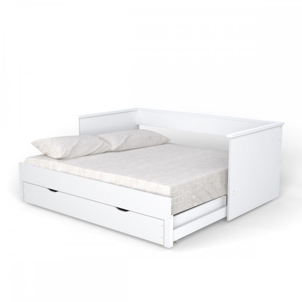 AUSZIEHBETT 80x200 cm, Weiß - Weiß, Holz/Holzwerkstoff (160/200cm) - Weber Industries