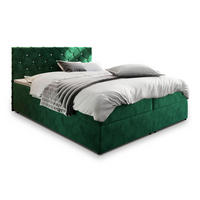BOXBETT RIVA 180x200 cm mit Matratze und Topper, H2+H3 - Grün - Grün, Holz (180/200cm) - MASSENO