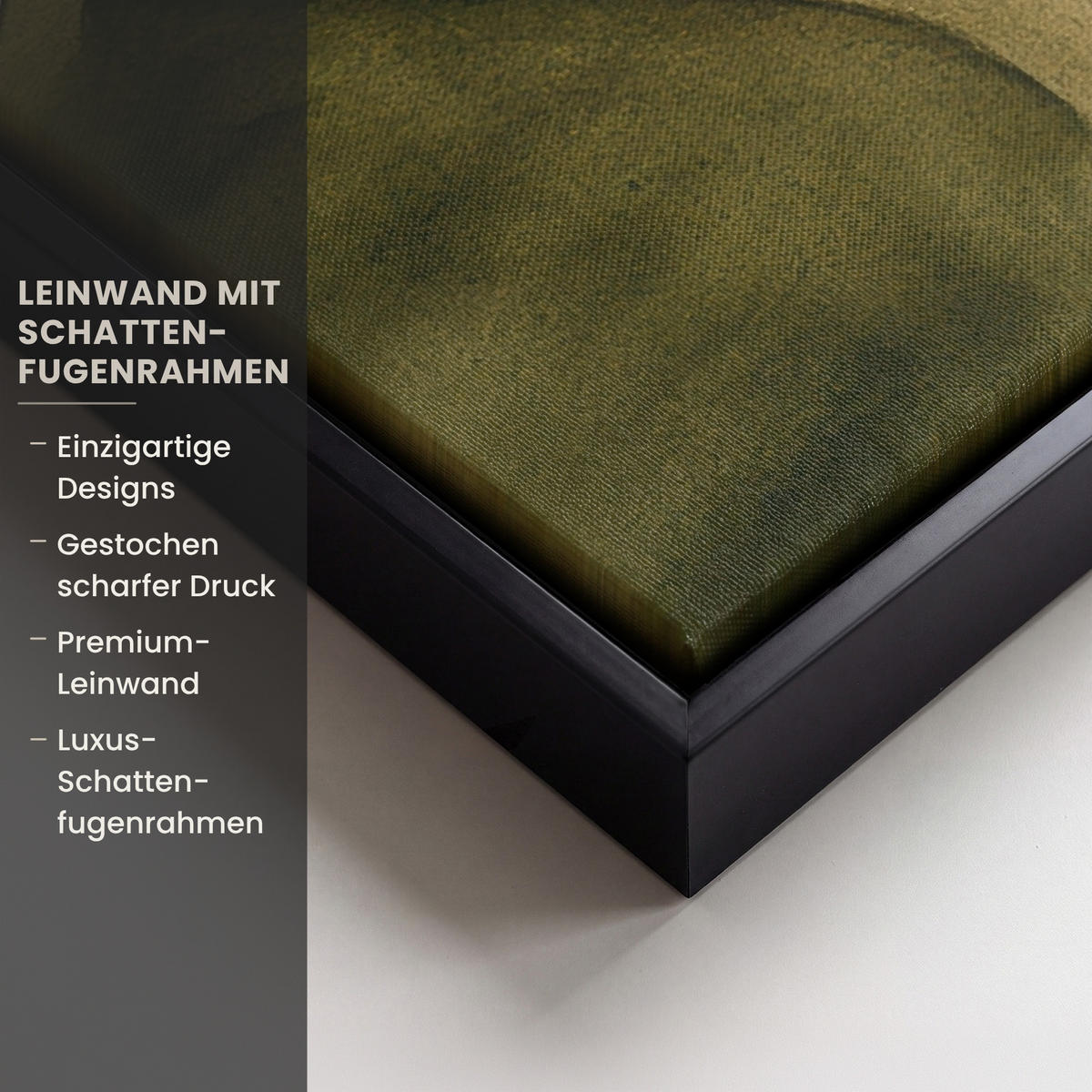 LEINWAND Bilder mit Rahmen - Japandi - Abstrakt - Grün - 60x40 - Salbeigrün, Textil (60/40cm) - MuchoWow