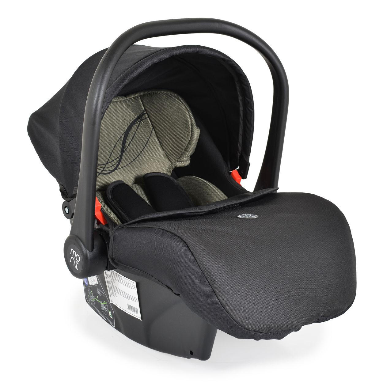 BABYSCHALE i-Size Multi (40 - 87cm) schwarz Gruppe 0+ Fußabdeckung Kopfstütze Gurt - Grün, Kunststoff (33/73/42cm) - Moni
