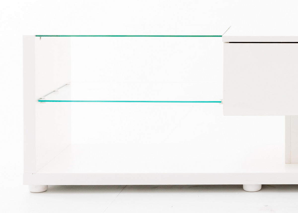 TV-BOARD Weiß 170/36/38 cm mit LED-Beleuchtung - Weiß, Holzwerkstoff (170/38/36cm) - PANGIVO