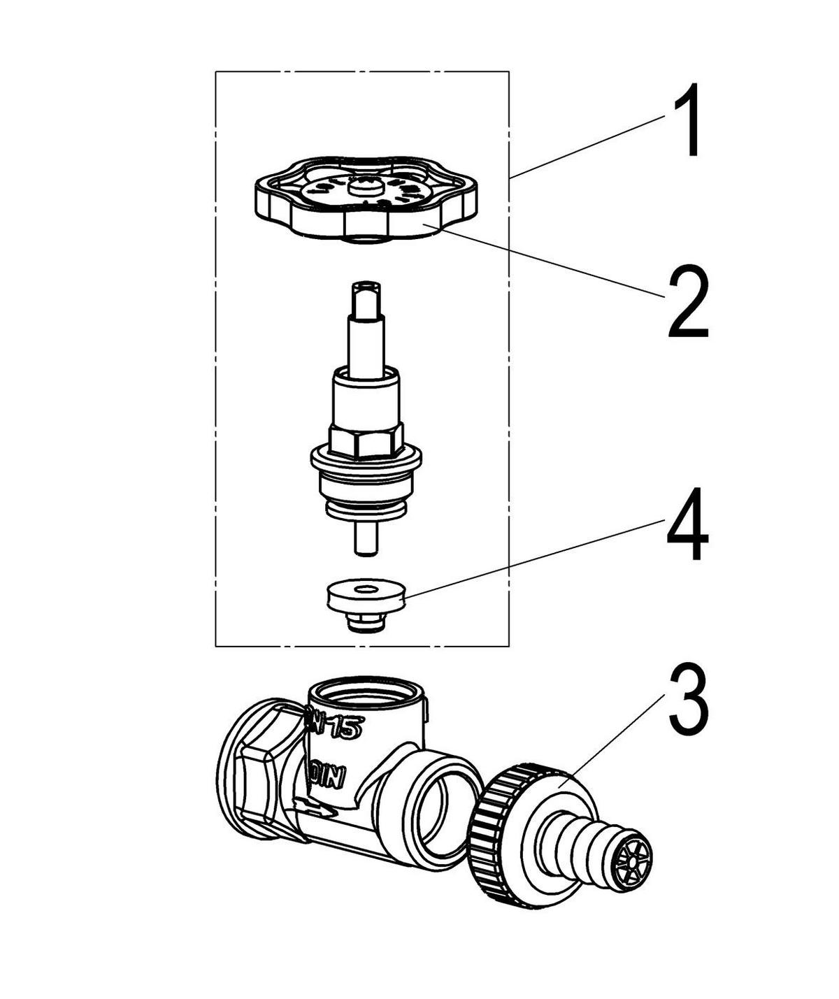 ENTLEERVENTIL, DN15 EINGANG IG 1/2",AUSGANG SV 3/4" - Schwarz, Metall (10/18/30cm) - Schlösser Armaturen