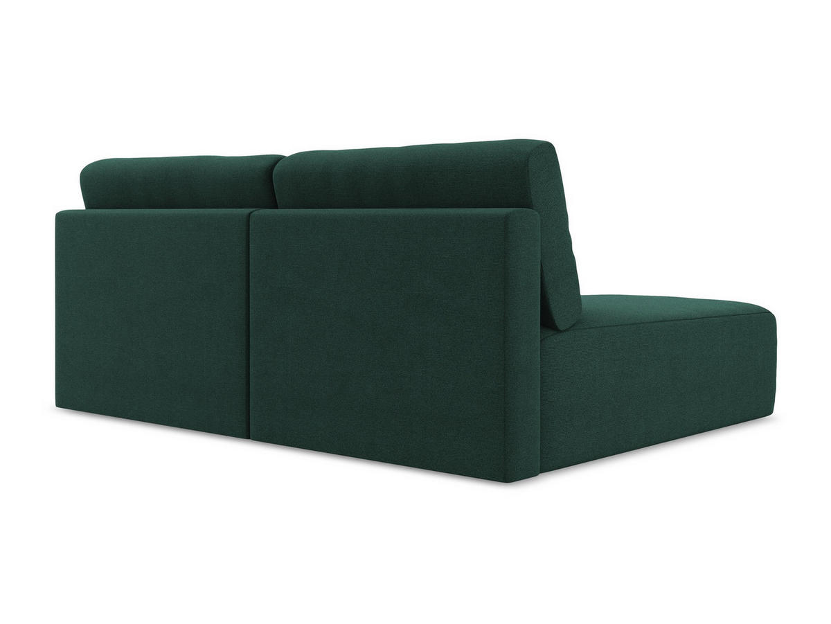 ECKSOFA mit Schlaffunktion links Strukturstoff Stoff Grün - Dunkelgrün/Schwarz, Kunststoff/Textil (149/210cm) - Makamii