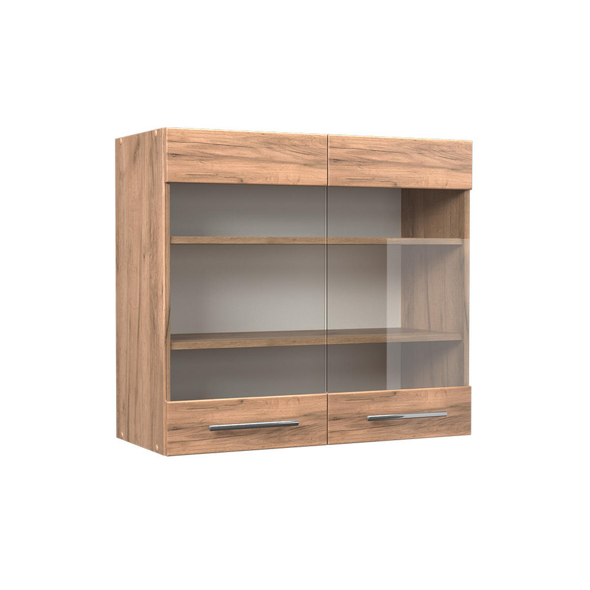 SKLENĚNÁ KUCHYŇSKÁ SKŘÍŇKA Fame-Line Zlatý mocný dub - medově dubová, kompozitní dřevo (80/72/34.1cm) - Vicco