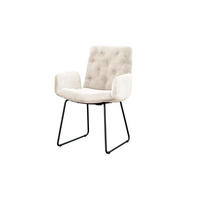 STUHL NEW CHARME Cremeweiß Cord - Creme, Textil (59/87/66cm) - KAWOLA