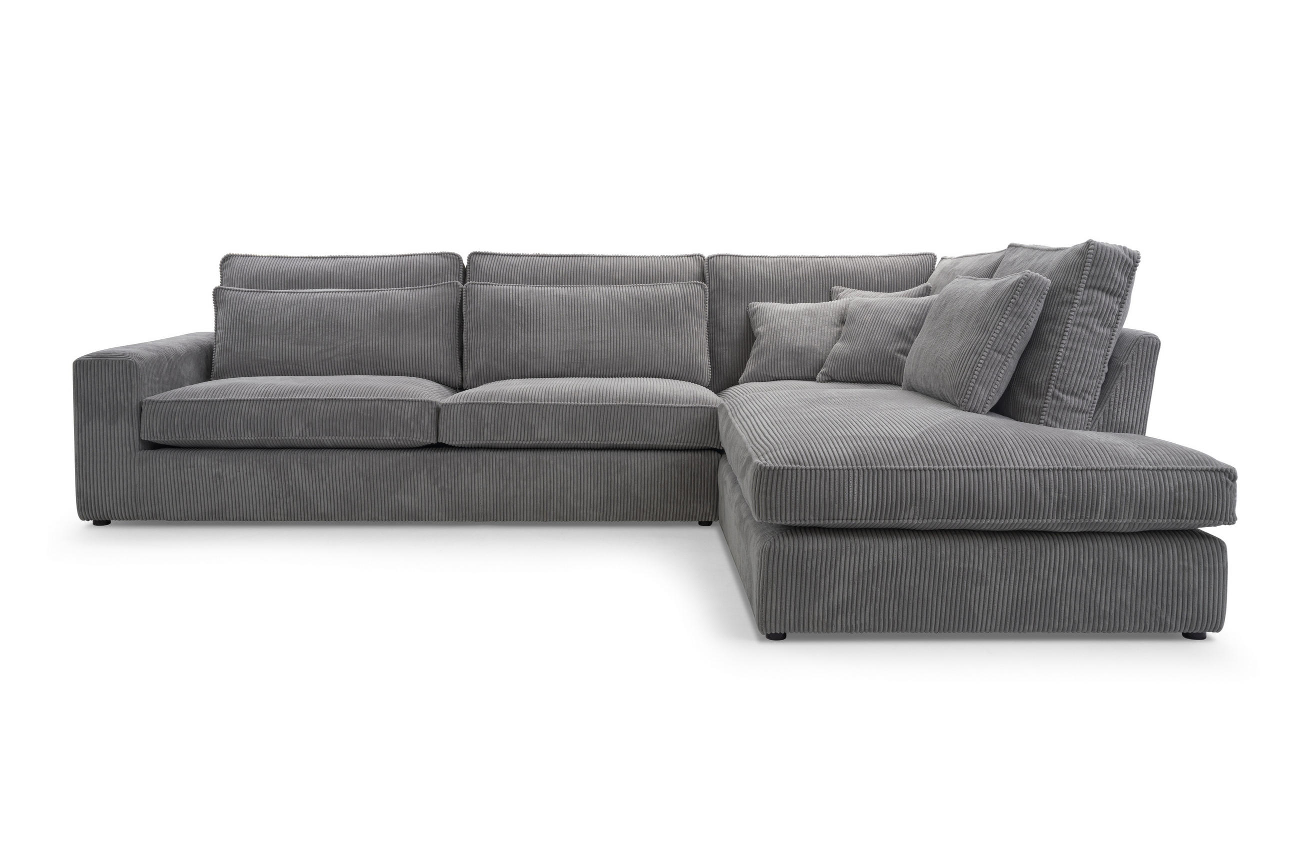 ECKSOFA Comforto MINI CORD 280 x 224 cm Ausrichtung rechts - Dunkelgrau, Textil (280/224cm) - AN-Moebel 4u