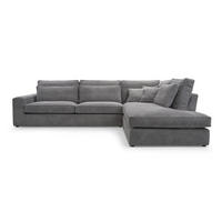 ECKSOFA Comforto MINI CORD 280 x 224 cm Ausrichtung rechts - Dunkelgrau, Textil (280/224cm) - AN-Moebel 4u