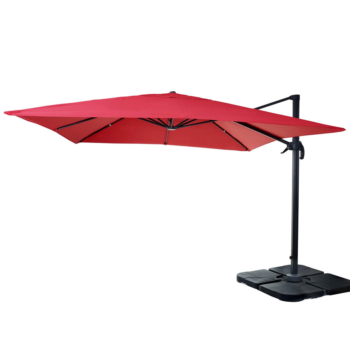 AMPELSCHIRM I Rot 300/300 cm - Rot, Textil (360/300cm) - MCW