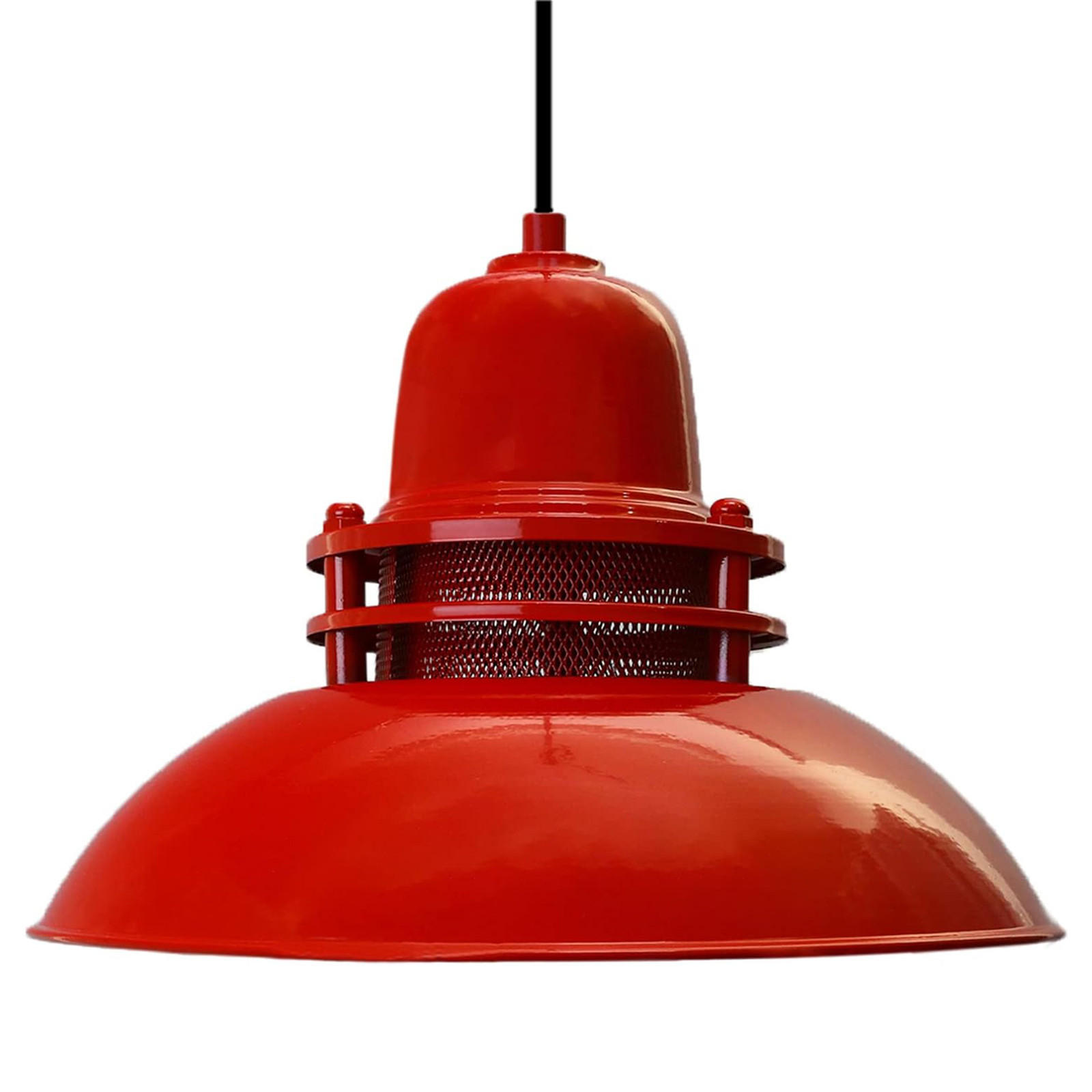 PENDELLEUCHTE Leuchtturm 34/24 - Rot, Metall (34/34/24cm) - Bamyum