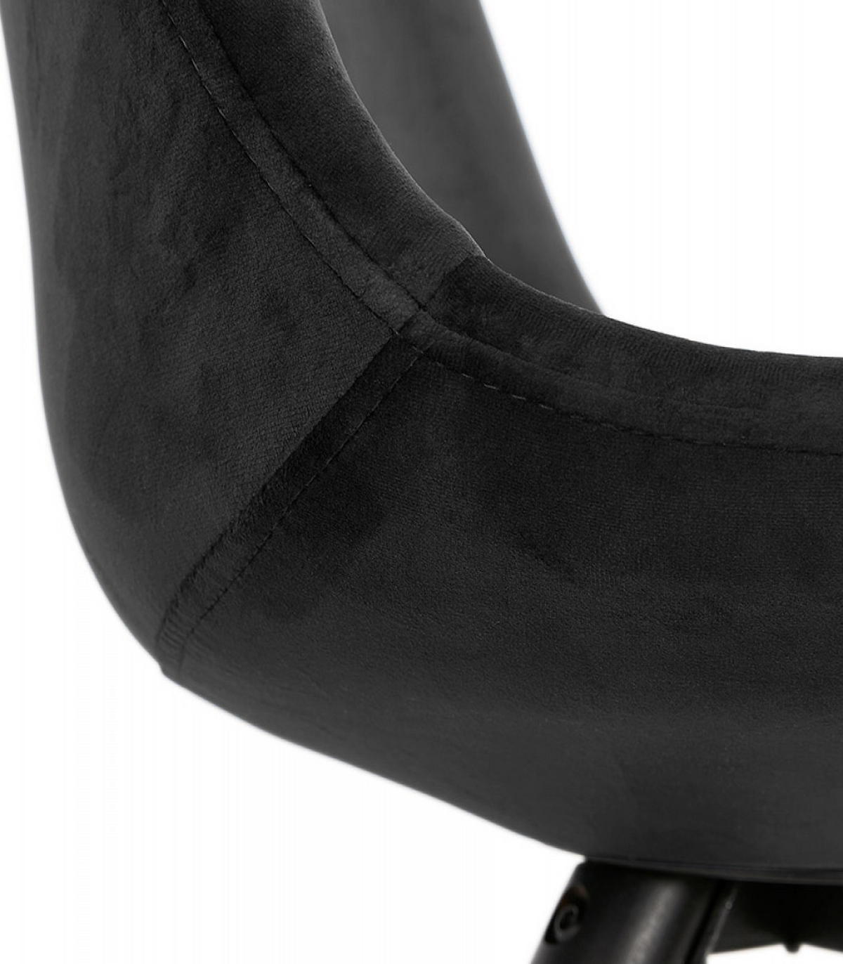 STUHL Stoffbezug Holzgestell mit Goldakzenten, Schwarz 48x56x83 cm - Schwarz, Holz/Buchenholz (48/83/56cm) - KADIMA DESIGN