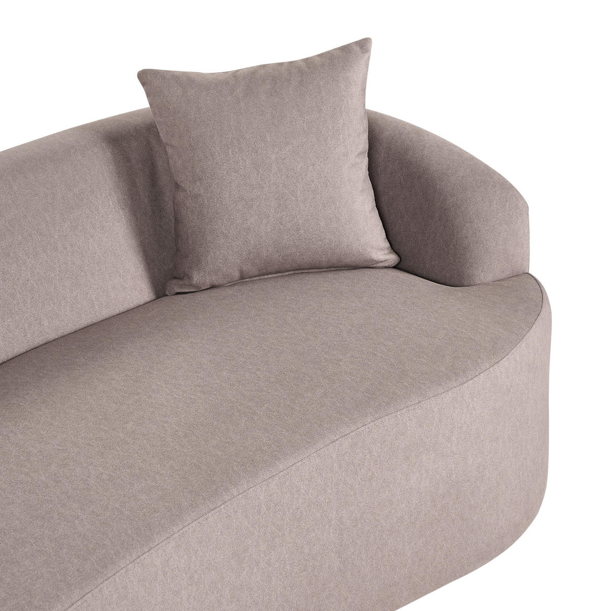 SOFA Stoff Taupe Amal - Taupe, Textil (175/68/80cm) - Beliani