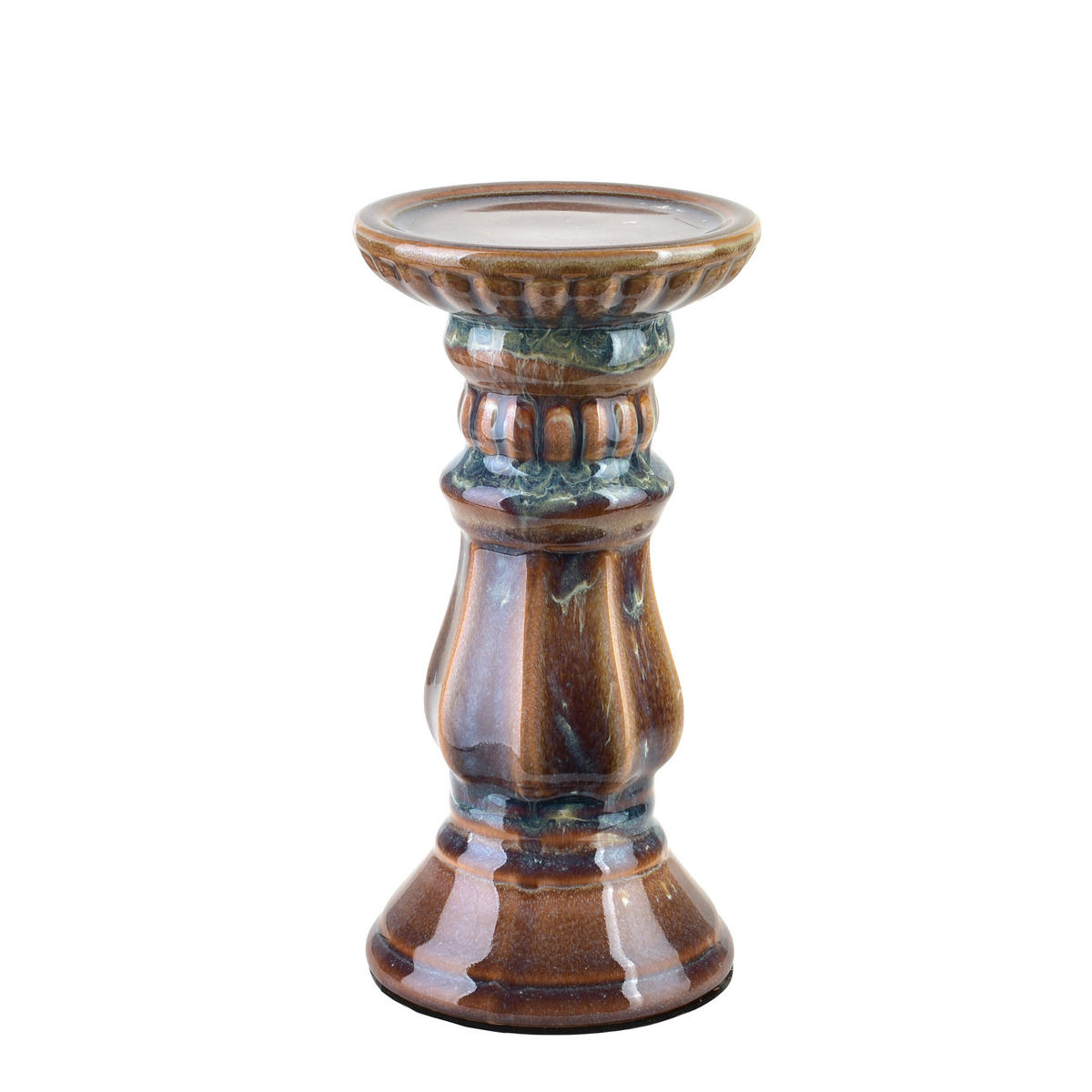 KERZENHALTER Yarine bronze 10/10/20.5 cm Keramik - Braun, Kunststoff (10/20.5/10cm) - Mondex