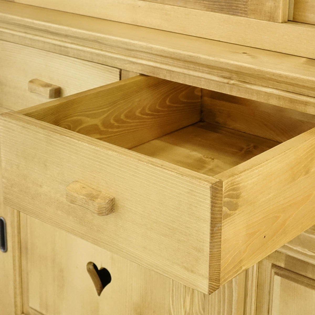 VITRINE aus Massivholz MEXICANA - Honig, Holz (140.5/201/50cm) - Seart