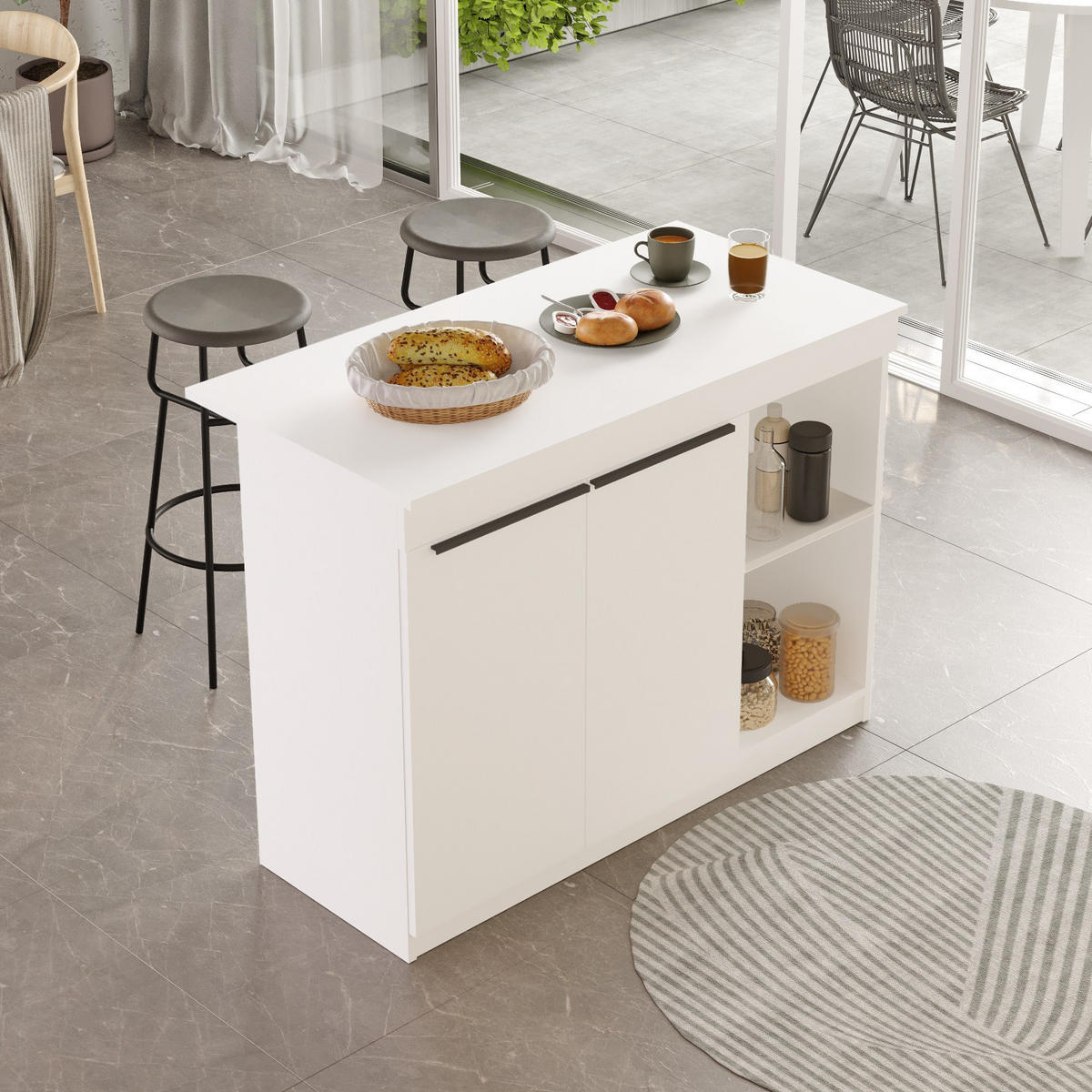 ESSTISCH orlando weiss - Weiß, Holz (120/60/88cm) - Habitat Garten