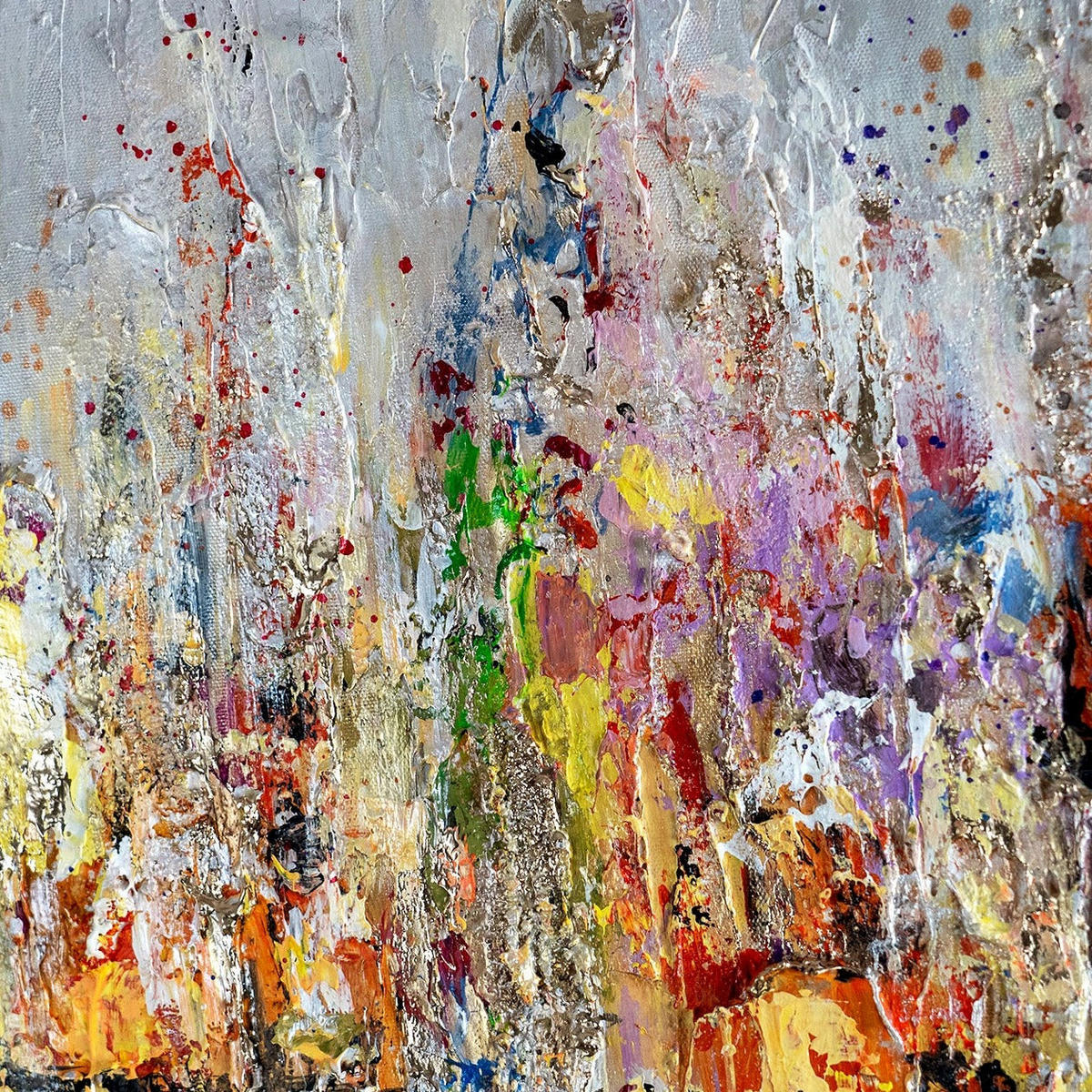 GEMÄLDE Heller Horizont Schattenfugenrahmen Gold 140x100 cm - Goldfarben, Holz (140/100cm) - YS-art gallery