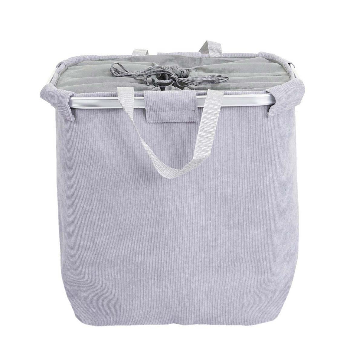 KOŠ NA PRÁDLO Svetlošedý - svetlosivá, textil (52/54/32cm) - MCW