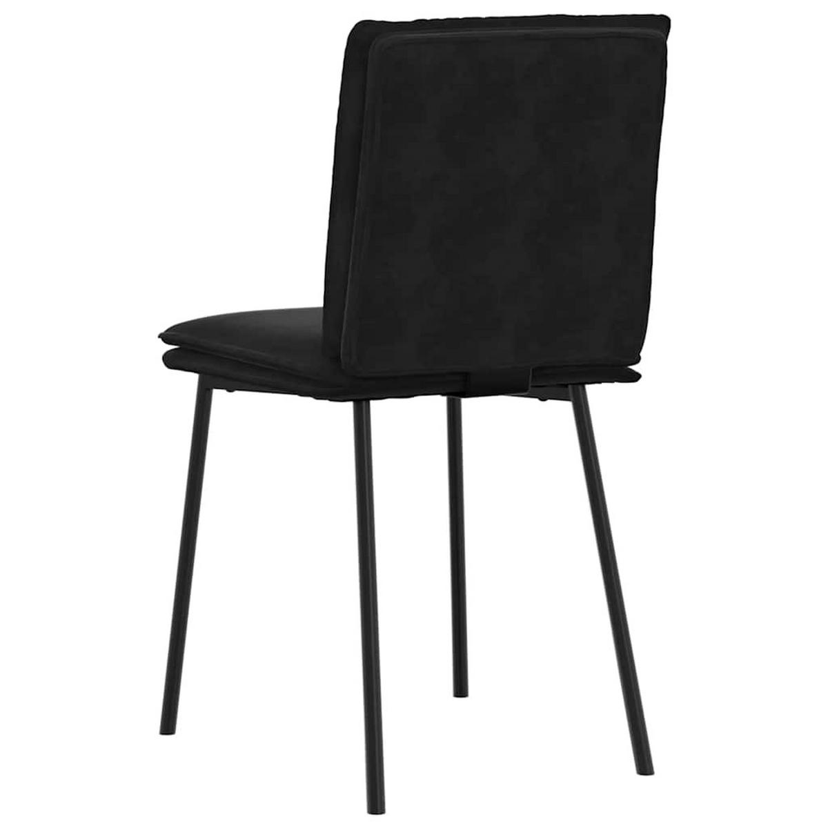 ESSZIMMERSTÜHLE 4 Stk. Schwarz Samt 45*54*83cm - Schwarz, Metall (45/83/54cm) - ZMH