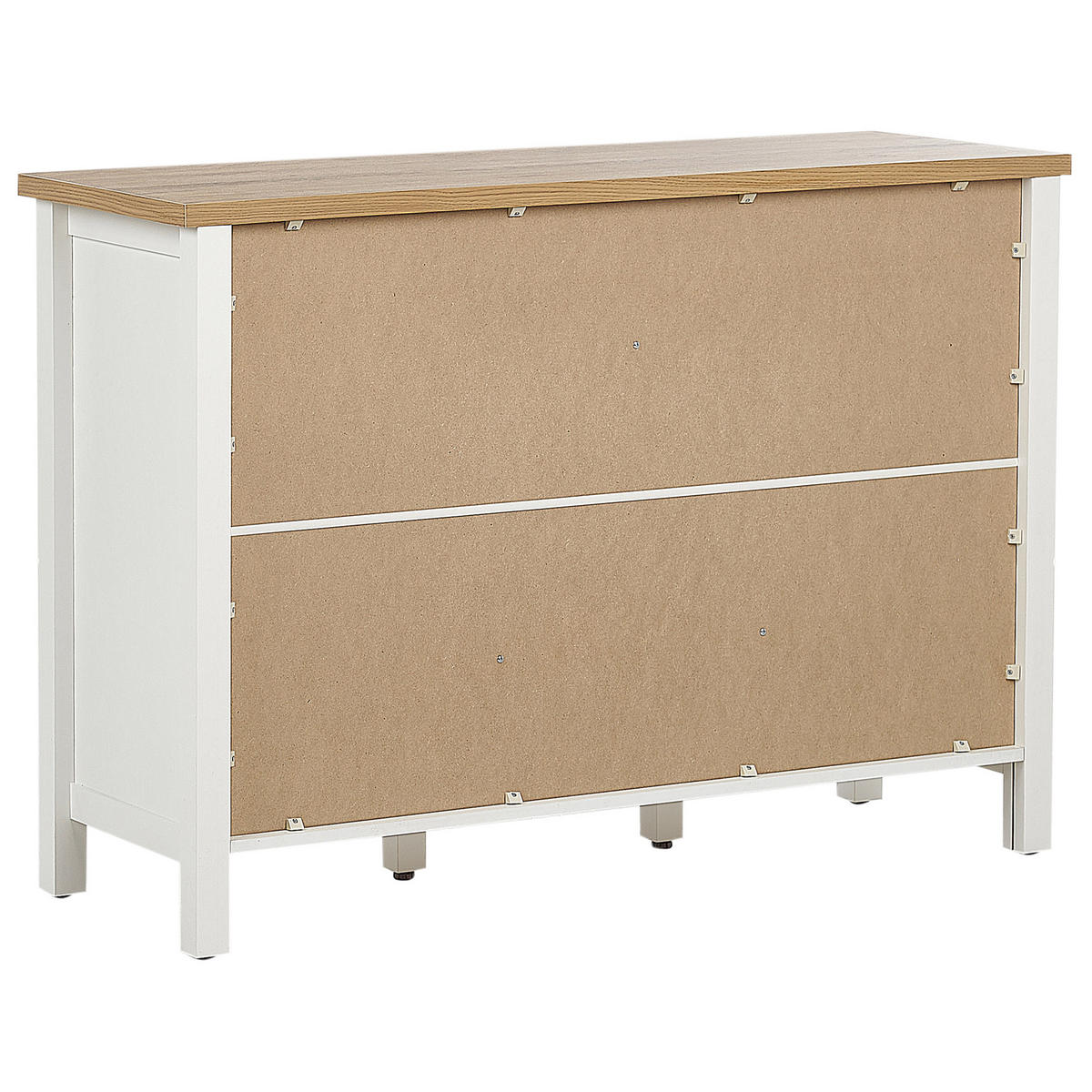 SIDEBOARD se 3 dveřmi Krémově bílý Atoca - krémová, kompozitní dřevo (113/81/39cm) - Beliani