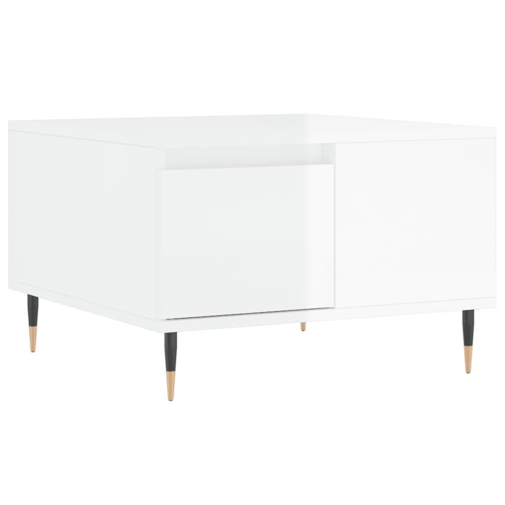 COUCHTISCH Hochglanz-Weiß 55x55x36,5 cm Holzwerkstoff - Weiß, Holzwerkstoff (55/55/36.5cm) - furnicato