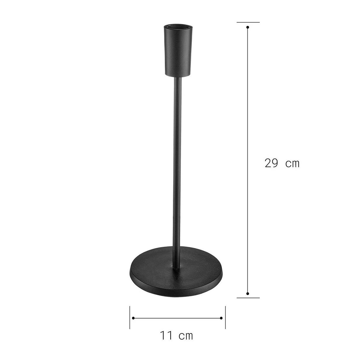 KERZENHALTER Highlight - Schwarz, Metall (11/29/11cm) - Butlers