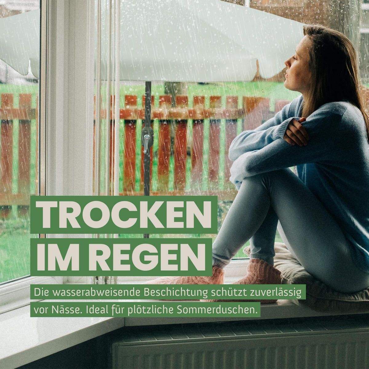 SONNENSCHIRM 300cm Creme - Creme, Metall (300/300cm) - Bestlivings