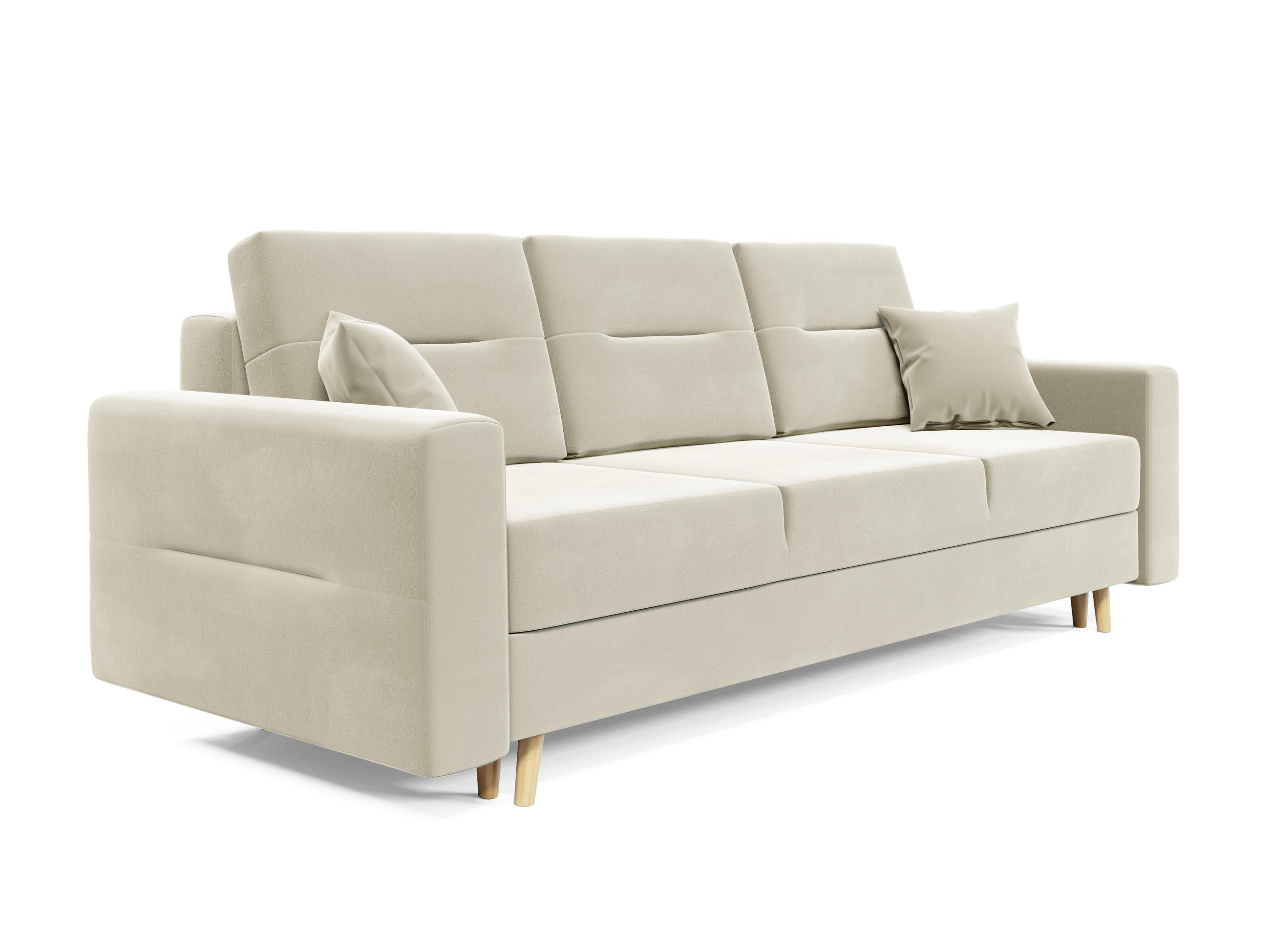 SOFA Bergen mit Schlaffunktion - Beige, Textil (234/90/95cm) - SIMKAM Furniture