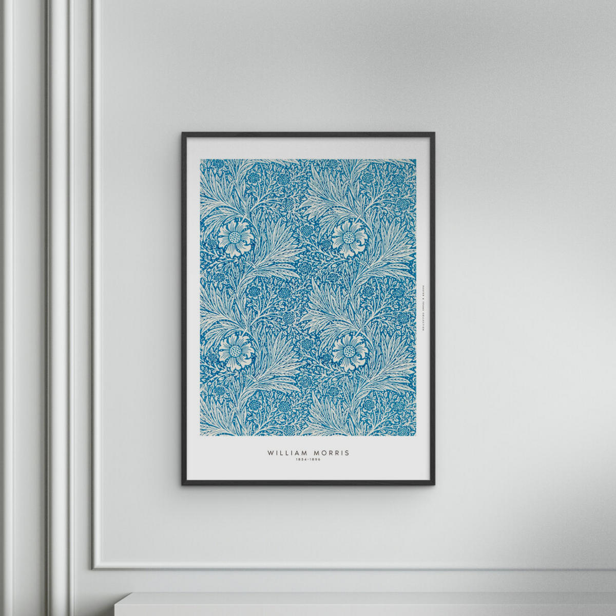 POSTER mit Rahmen William Morris - Blues - Blau/Schwarz, Holz/Papier (70/100cm) - Poster&Frame