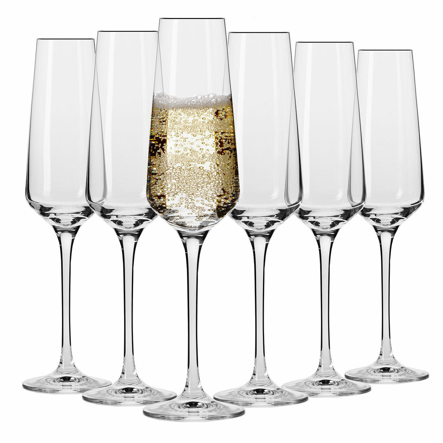 SEKTGLÄSER, 6er-Set, 200 ml - Transparent, Glas (0.2L) - Krosno Glass