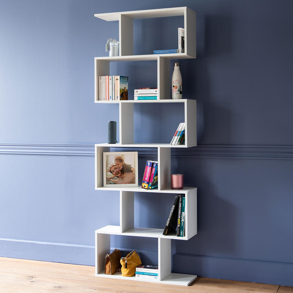 BÜCHERREGAL Virginia Weiß - Weiß, Holzwerkstoff (23.5/190.5/70cm) - Happy Garden