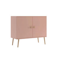 KOMMODE NATURA, 100 cm, Rosa, 2-türig - Rosa, Holz (100/85/42cm) - Excellent Home