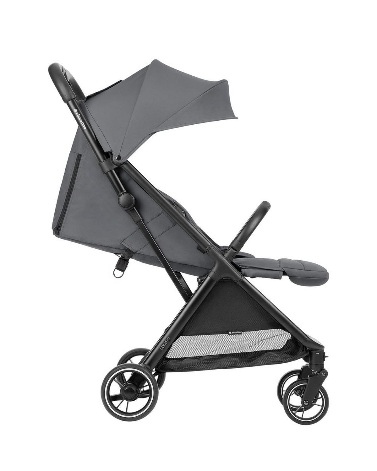 BUGGY Lauren grau/schwarz verstellbar faltbar Aluminiumrahmen bis 22 kg - Grau, Metall (66/53/105cm) - Kikka boo