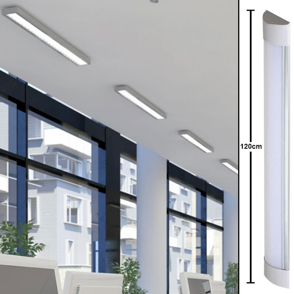 LED UNTERBAULEUCHTE Weiß 4000 Kelvin 5er Set - Weiß, Kunststoff (120/41/2.44cm)