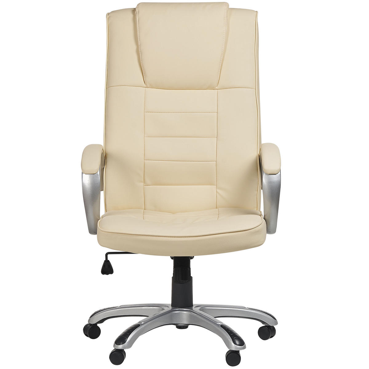 BÜROSTUHL Kunstleder Beige Grandeur II - Beige, Textil/Metall (53/127/73cm) - Beliani