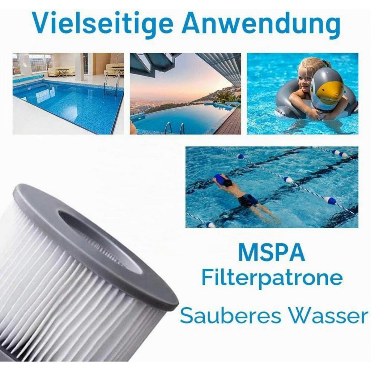 ERSATZFILTER 2 Stück für Whirlpool - Weiß, Kunststoff (6/7/11cm)