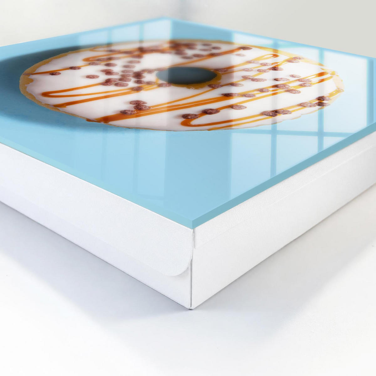 SCHLÜSSELBOX Weiß 30x30 cm – Türöffnung nach rechts - Süße Versuchung - Blau, Metall (30/30/5cm) - TULUP