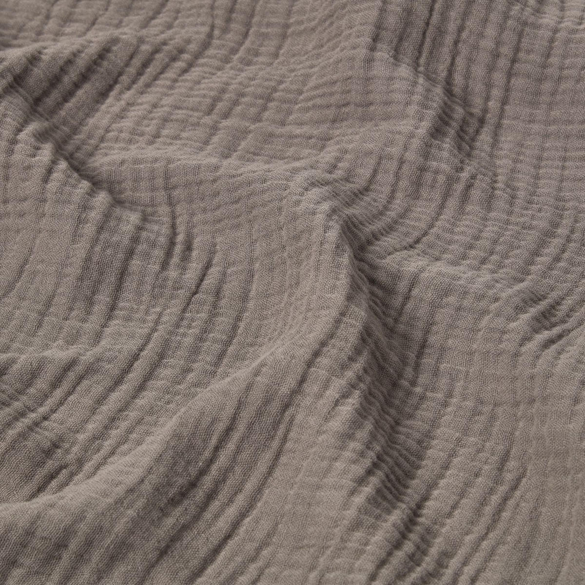 WOHNDECKE Musselin grau mit Quasten - Grau, Textil (127/180cm) - Homescapes